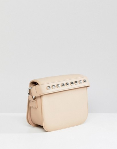 AllSaints Stud Chain Strap Bag | small leather studded top handle bags