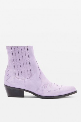 Topshop Arrow Western Boots | lilac ankle boot - flipped