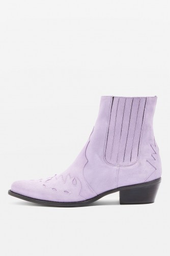 Topshop Arrow Western Boots | lilac ankle boot