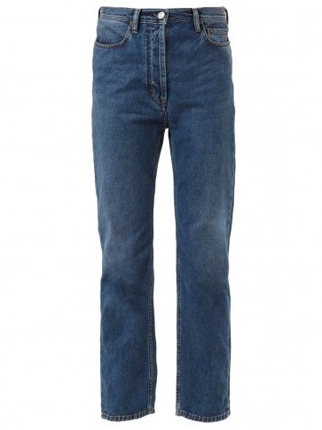 ACNE STUDIOS Blå Konst Log low-rise kick-flare jeans | blue denim - flipped