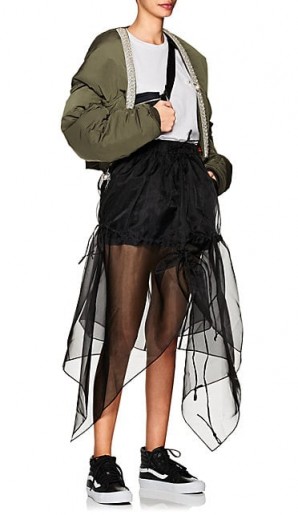 BLINDNESS Handkerchief-Hem Organza Skirt ~ sheer black skirts