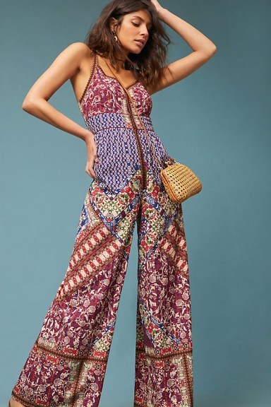 Bhanuni by Jyoti Blythe Printed Jumpsuit | wide leg mixed print jumpsuits - flipped