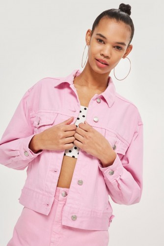 Topshop Bubblegum Pink Boxy Denim Jacket | casual style