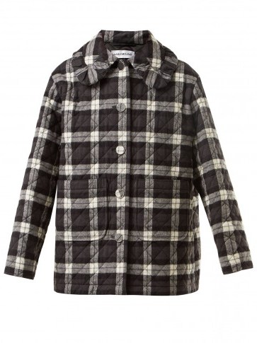 BALENCIAGA Checked quilted cotton-flannel jacket ~ spring jackets - flipped
