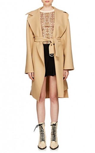 CHLOÉ Double-Faced Wool Melton Coat ~ luxe tan coats