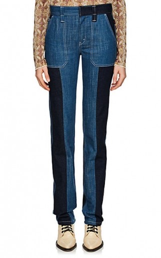 CHLOÉ Patchwork Straight Jeans | designer denim