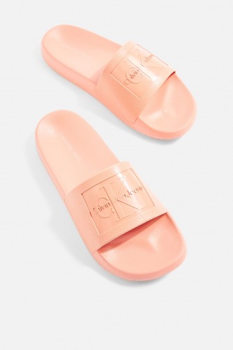 Calvin Klein Christie Jelly Sliders | pink slides
