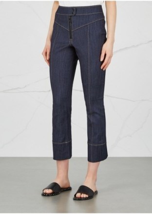 CINQ À SEPT Kirim indigo cropped slim-leg jeans ~ dark denim - flipped