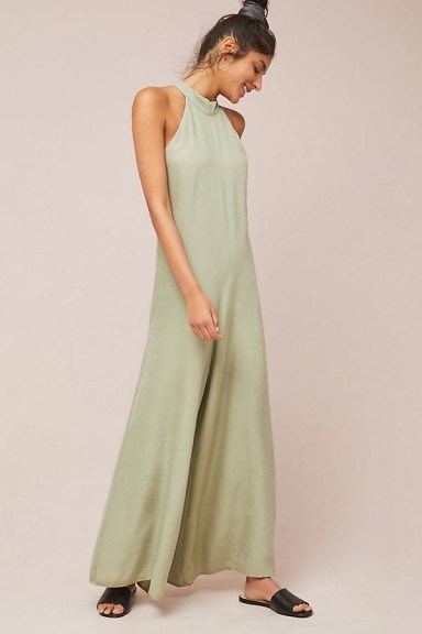 ANTHROPOLOGIE | Cloth & Stone Marfa Jumpsuit Moss / green wide leg jumpsuits - flipped