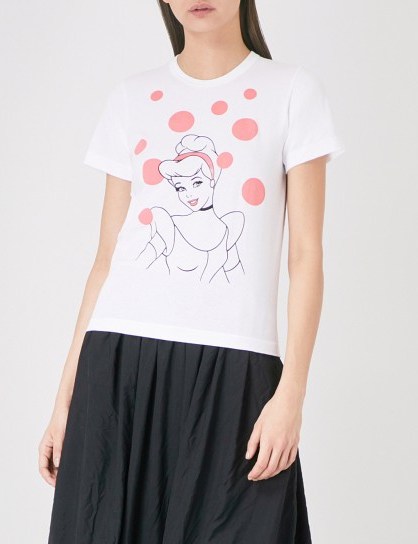 COMME COMME DES GARCONS Cinderella-print cotton-jersey T-shirt / printed tees - flipped