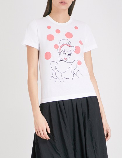 COMME COMME DES GARCONS Cinderella-print cotton-jersey T-shirt / printed tees