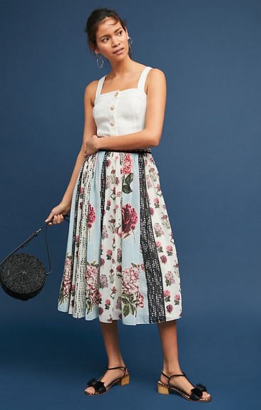 Pallavi Singhee Condorcet Floral Skirt | gathered full skirts