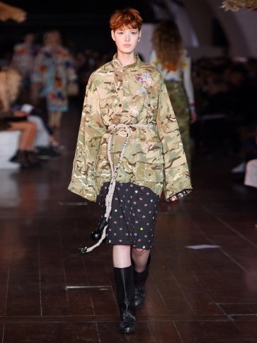 NATASHA ZINKO Contrast-panel camouflage-print jacket ~ contemporary utilitarian clothing - flipped