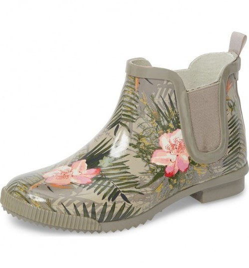 COUGAR Regent Chelsea Rain Boot ~ floral waterproof booties - flipped