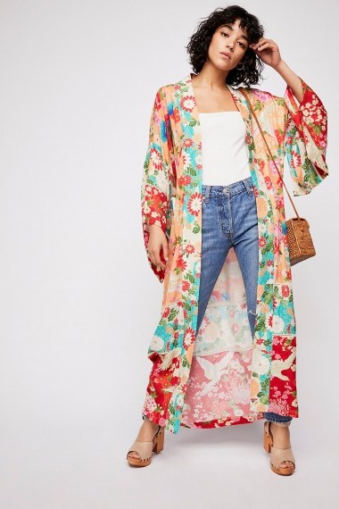 Spell and the Gypsy Collective Delilah Patchwork Maxi Kimono | long floral kimonos - flipped