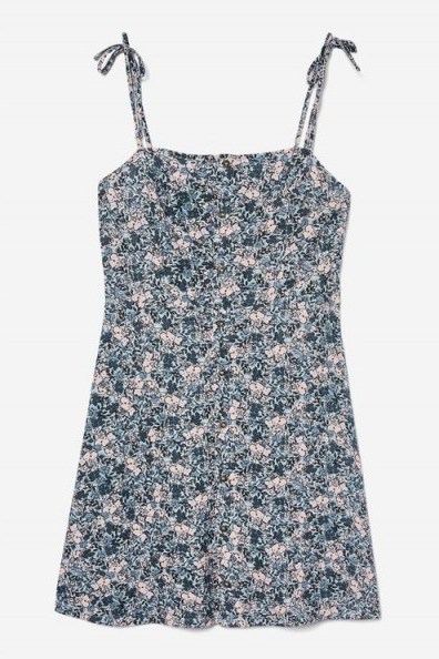 Topshop Ditsy Button Through Mini Slip Dress | floral cami dresses - flipped