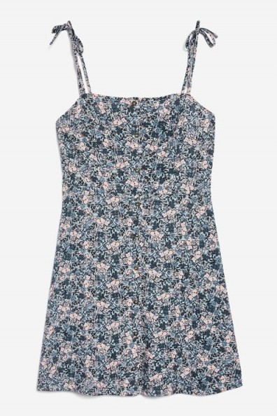 Topshop Ditsy Button Through Mini Slip Dress | floral cami dresses