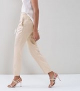 ETTA TROUSER SLIM-LEG TROUSERS APRICOT BLUSH ~ luxe pants