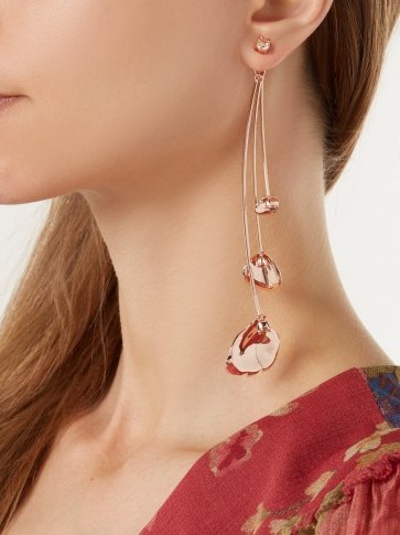 RYAN STORER Flores Muertas rose gold-plated single earring ~ floral statement jewellery ~ petals - flipped