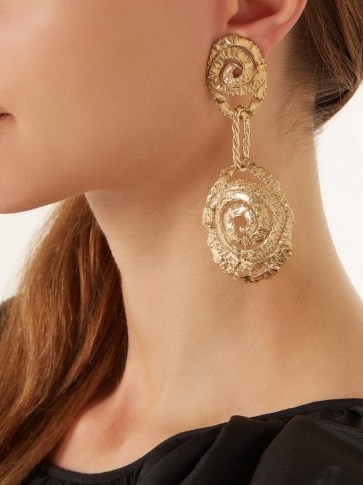 ORIT ELHANATI Four gold-plated single spiral earring ~ statement jewellery - flipped