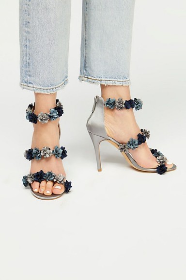 Charles David Garden Party Heel / blue floral heels