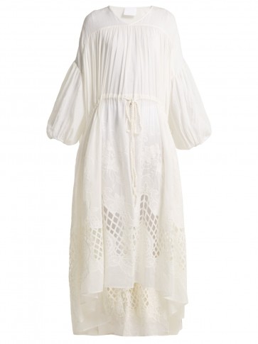 LOVE BINETTI Guipure-lace cotton dress ~ white boho summer dresses