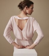 REISS HANNIE CHIFFON-TOP SHIFT DRESS SHELL ~ open back dresses ~ little details