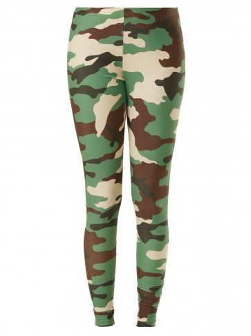 JUNYA WATANABE High-rise camouflage-print jersey leggings / camo prints - flipped