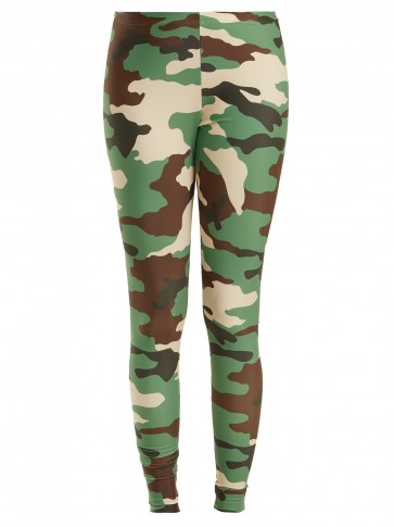 JUNYA WATANABE High-rise camouflage-print jersey leggings / camo prints