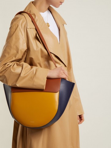 WANDLER Hortensia medium leather cross-body bag ~ colour block handbags