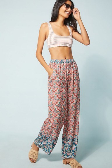 Aldomartins Iona Beach Trousers | red printed pants - flipped