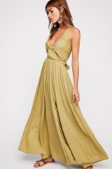 Endless Summer Issa Maxi Dress in Olive | long cross back plunge front summer dresses | boho style