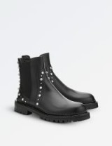 JIMMY CHOO Burrow flat leather biker boots – black crystal and gem embellished ankle boots