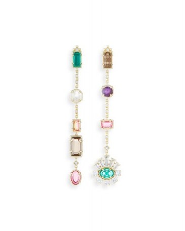 Kendra Scott Muzzie Mixed Drop Earrings ~ beautiful miss match statement earrings ~ mismatched jewelry - flipped