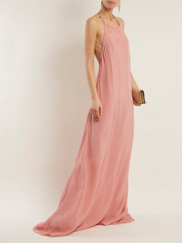 ON THE ISLAND Komimi halter-neck maxi dress ~ long pink halterneck dresses
