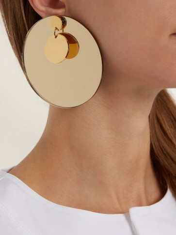 JIL SANDER Large-disc earrings ~ round statement jewellery