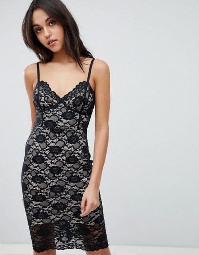 Lipsy Lace Cami Dress | black slip dresses - flipped