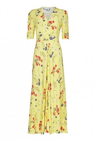 GHOST MARLEY DRESS Sunday Flowers ~ yellow vintage style dresses - flipped