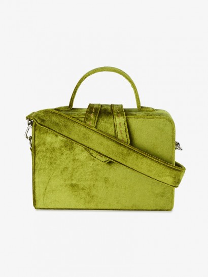 Mehry Mu Green Fey Velvet Box Bag ~ jewel tone shoulder bags
