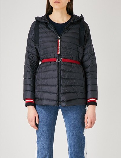 MONCLER Benitoite hooded shell-down jacket Navy – blue padded jackets - flipped