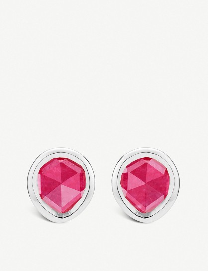 MONICA VINADER Siren mini sterling silver and pink quartz stud earrings – small studs
