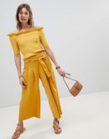 Moon River Wide Leg Trousers in Marigold | yellow pleated pants