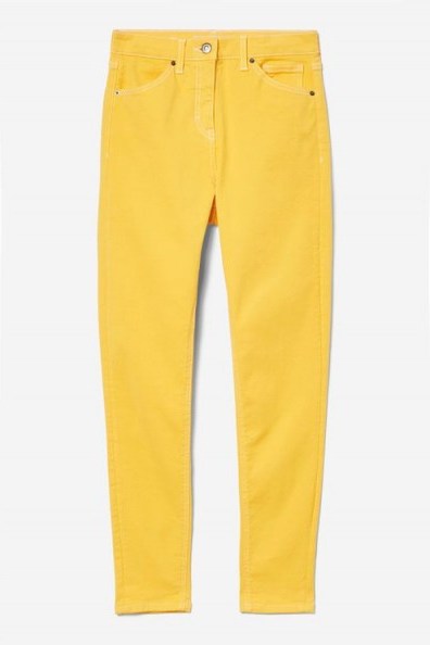 TOPSHOP MOTO Mango Jamie Jeans | yellow denim - flipped