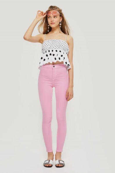 Topshop MOTO Pink Joni Jeans | pretty spring skinnies