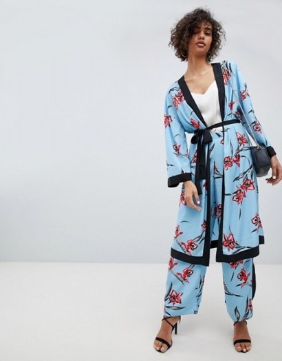 Neon Rose Kimono In Floral Co-Ord | oriental inspired fashion - flipped