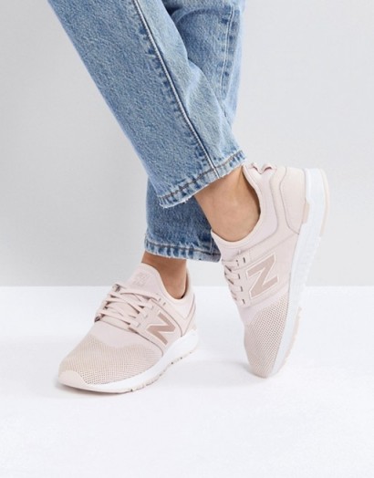 New Balance 247 Luxe Trainers In Pink Nubuck – sports luxe