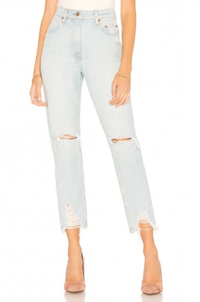 Nobody Denim CULT SKINNY ANKLE JEAN in Visual | ripped faded denim jeans - flipped