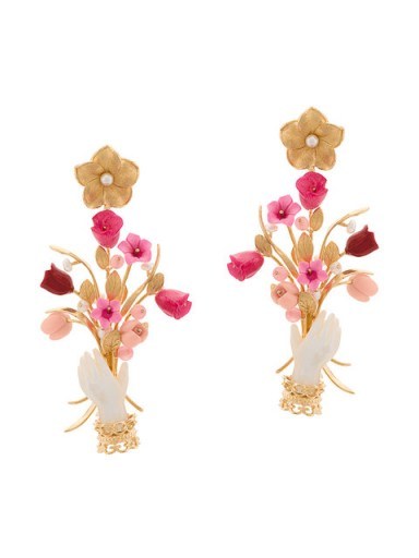 OF RARE ORIGIN Capitol xx Collection bouquet earrings / floral drop earrings / flower statement jewellery - flipped