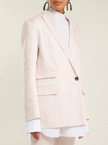 SUMMA Oversized peak-lapel jacket ~ pale-pink tailored jackets