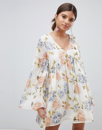 PrettyLittleThing Floral Smock Dress – feminine boho dresses